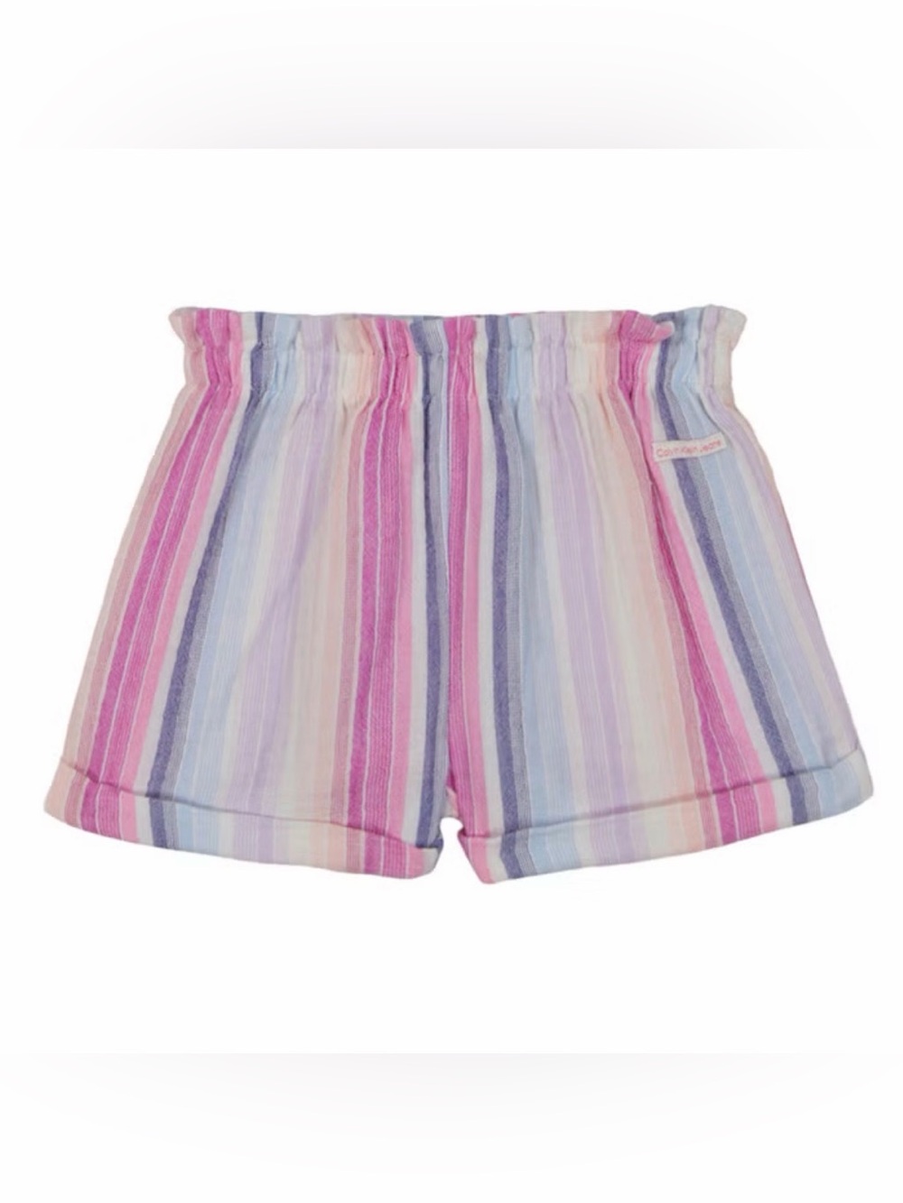 Kids Designer Calvin Klein Pastel Striped Baby Shorts in Pink, Blue, Purple 2T